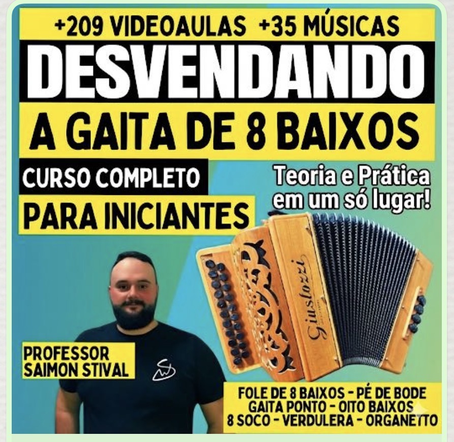 Capa do curso Desvendando a Gaita de Oito Baixos